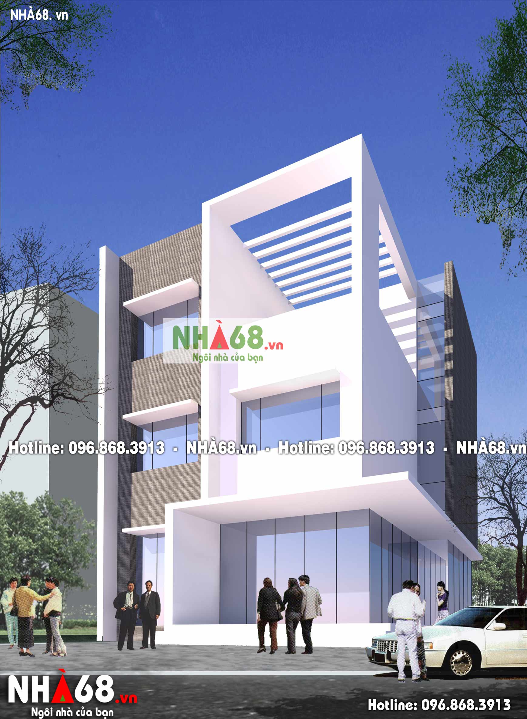 Mẫu biệt thự 3 tầng | 9,5m x 12m | BT68-012