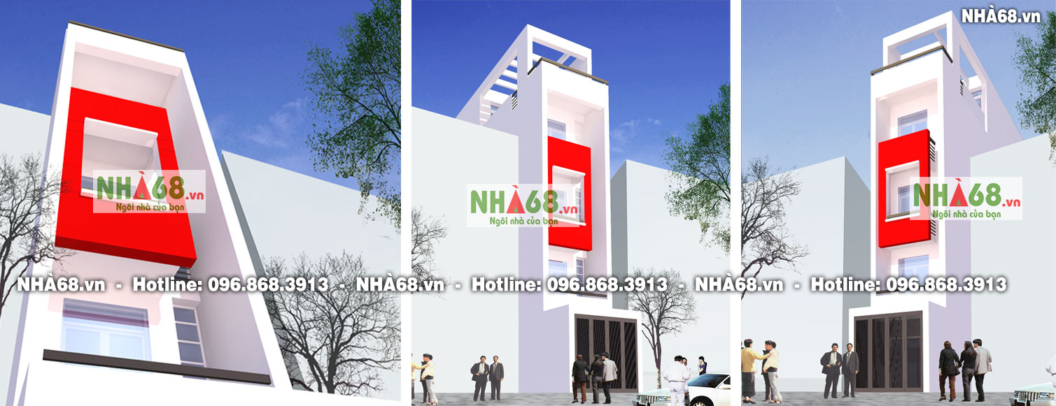 Mẫu nhà phố 4,5 tầng | 3m x 13m | NP68-003