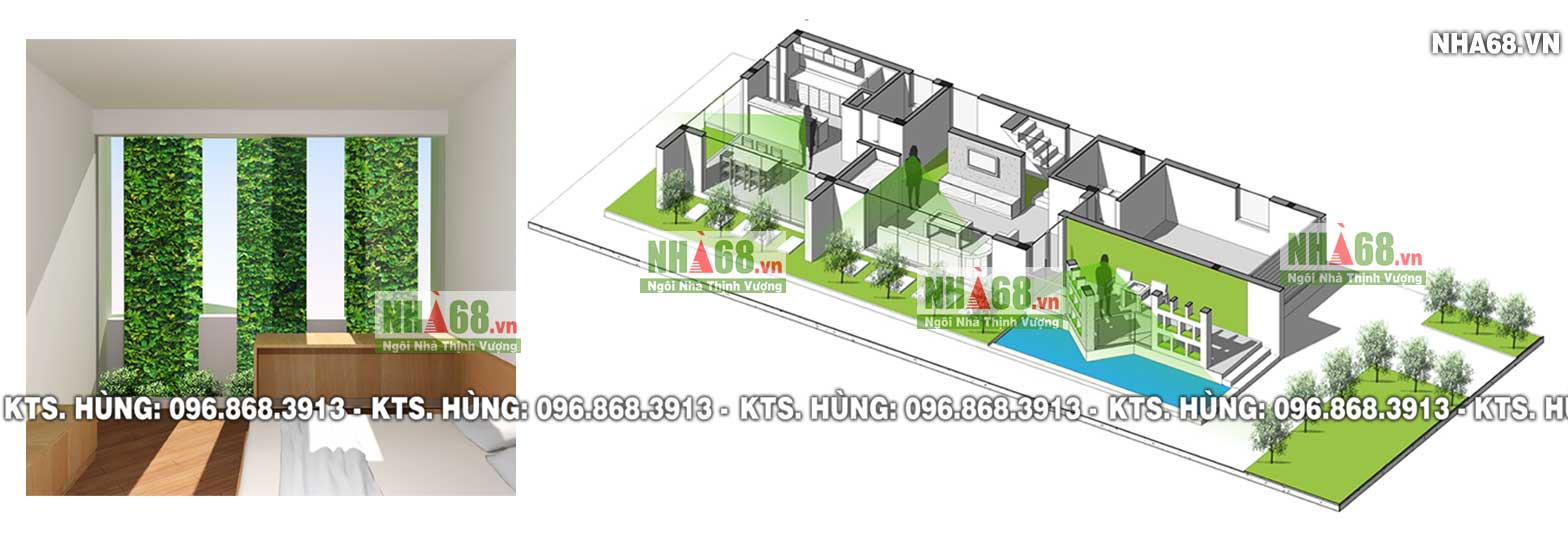 Mẫu thiết kế biệt thự đẹp với thiên nhiên cây xanh mặt nước