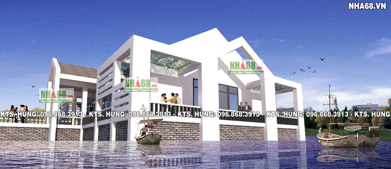 Thiết kế kiến tr&uacute;c nh&agrave; h&agrave;ng với sự c&aacute;ch điệu hoa văn truyền thống theo phong c&aacute;ch hiện đại, khỏe khoắn