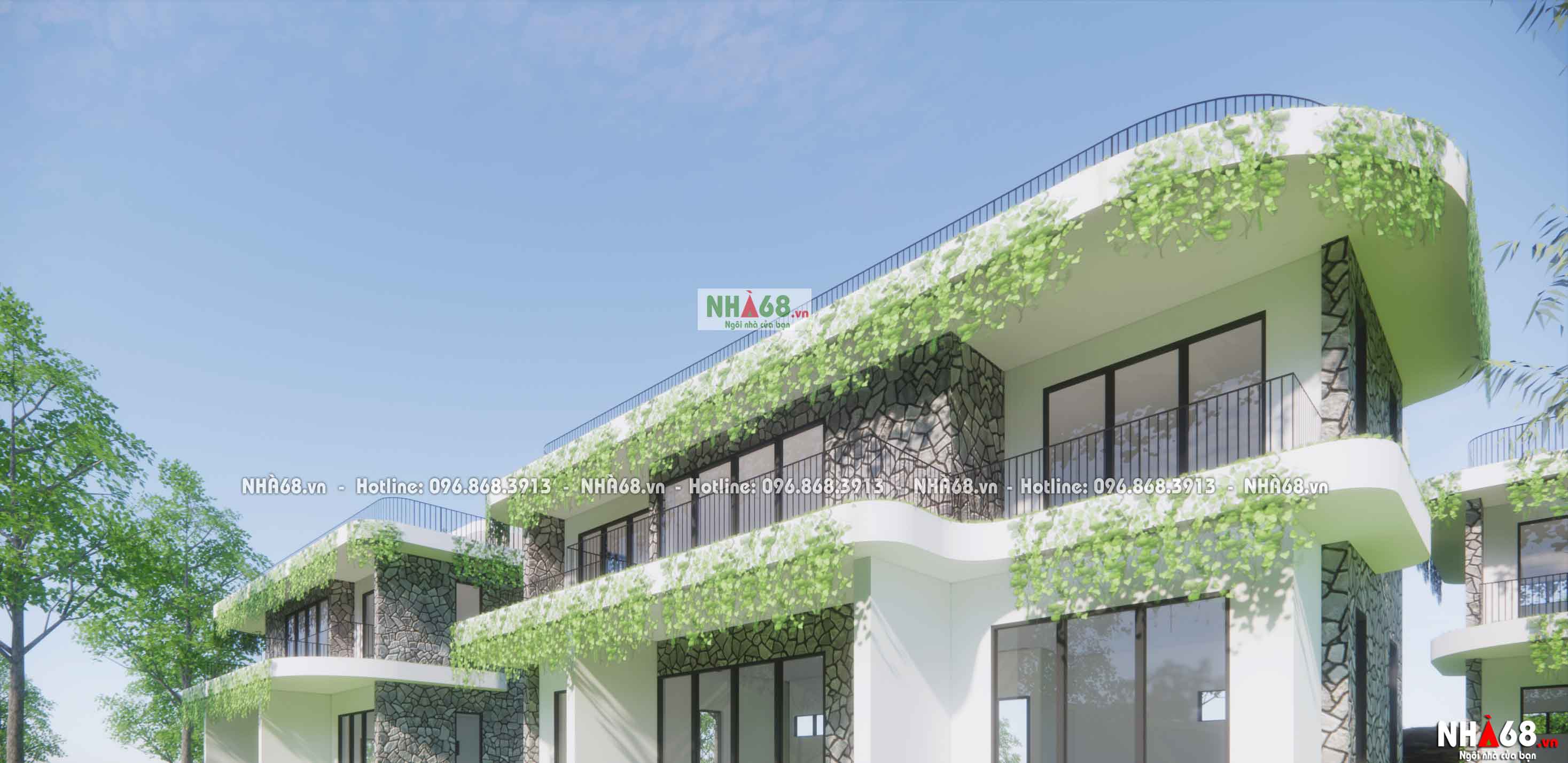 Thiết kế khu biệt thự nghỉ dưỡng trên địa hình đồi núi | Nhà 68.vn