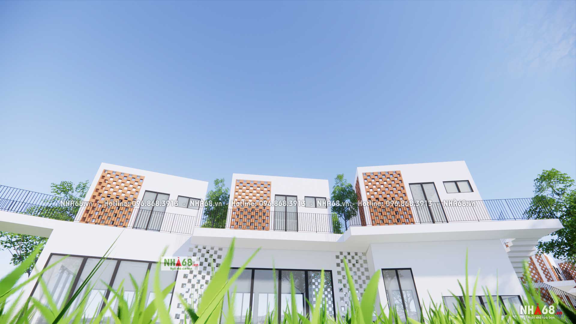 Thiết kế kiến trúc công trình Nhà làm việc và nhà ở chuyên gia | Nhà 68