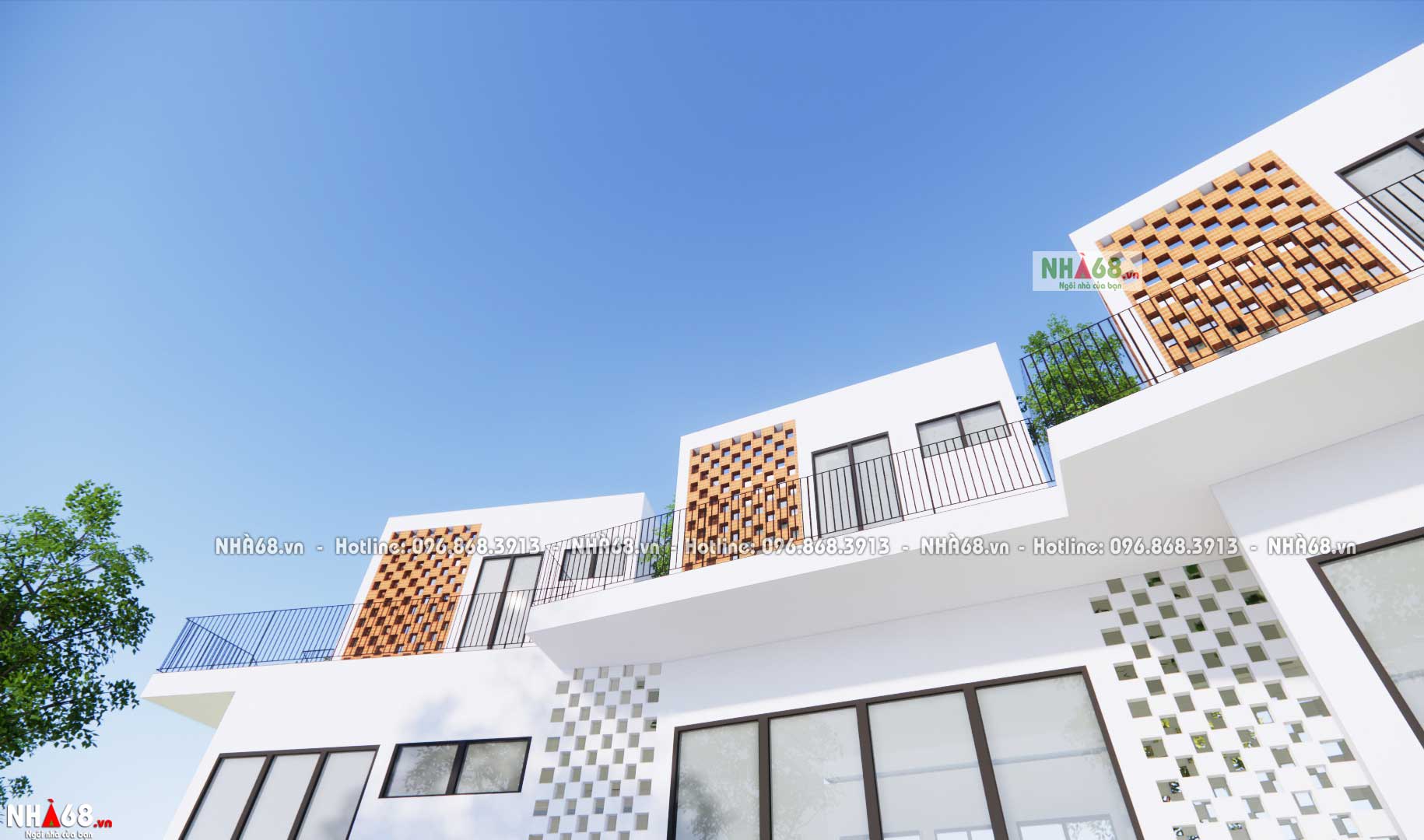 Thiết kế kiến trúc công trình Nhà làm việc và nhà ở chuyên gia | Nhà 68