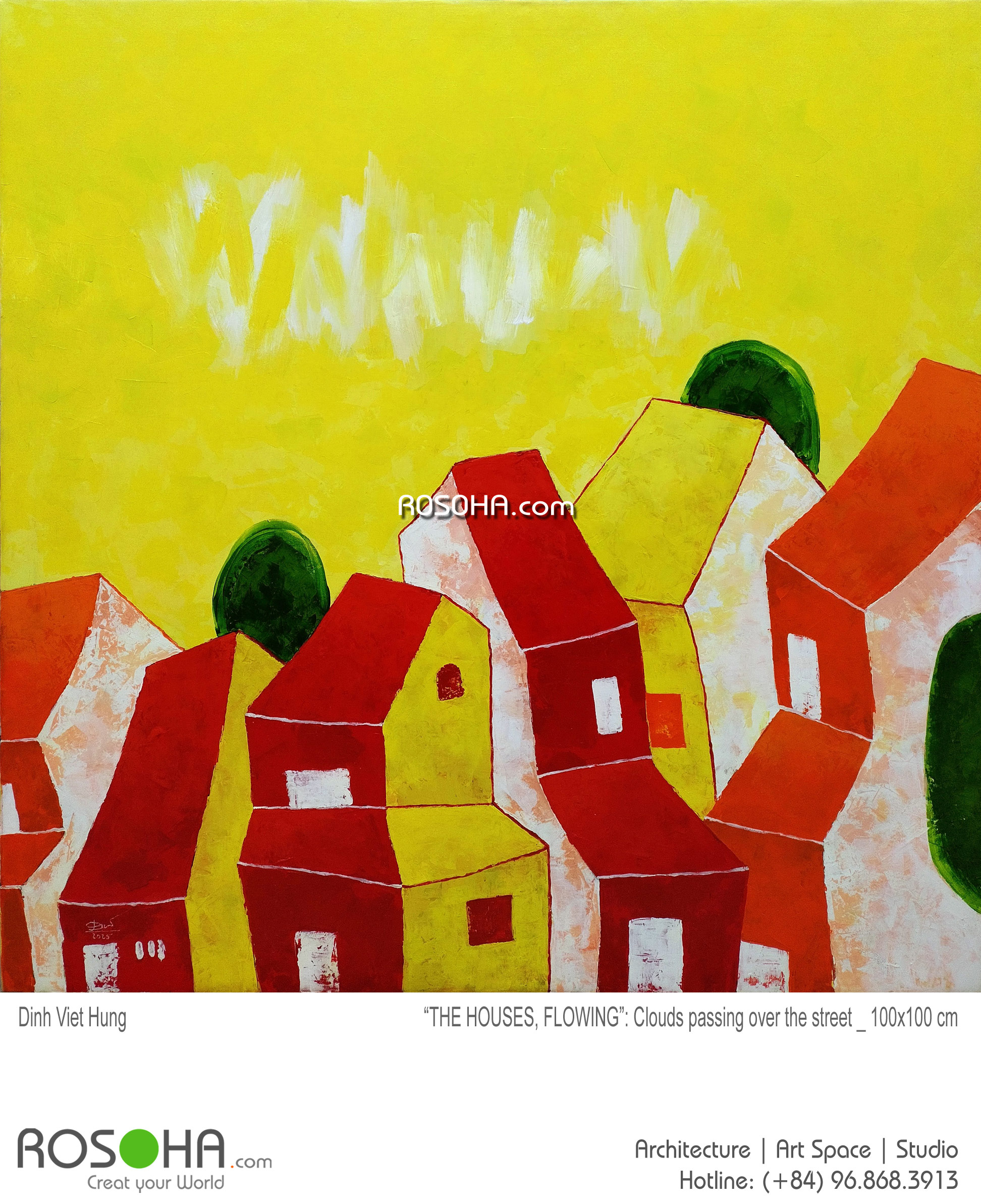 CLOUDS PASSING OVER THE STREET | The Houses, Flowing