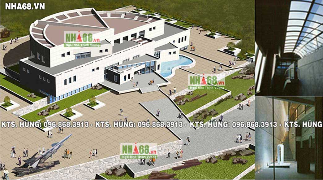 Thiết kế kiến tr&uacute;c Nh&agrave; trưng b&agrave;y Dốc Miếu