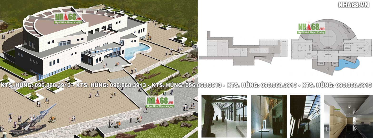 Thiết kế kiến tr&uacute;c Nh&agrave; trưng b&agrave;y Dốc Miếu