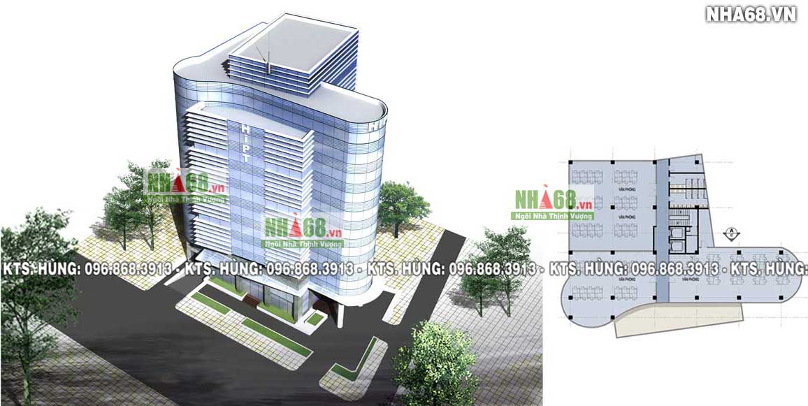 Thiết kế kiến tr&uacute;c văn ph&ograve;ng t&ograve;a nh&agrave; HIPT