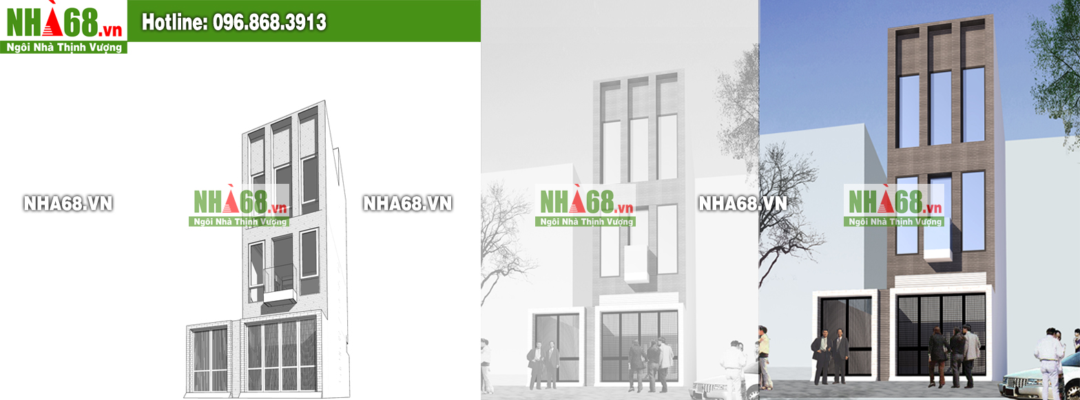 Thiết kế nh&agrave; ống 3 tầng hiện đại tại Khương Đ&igrave;nh, H&agrave; Nội