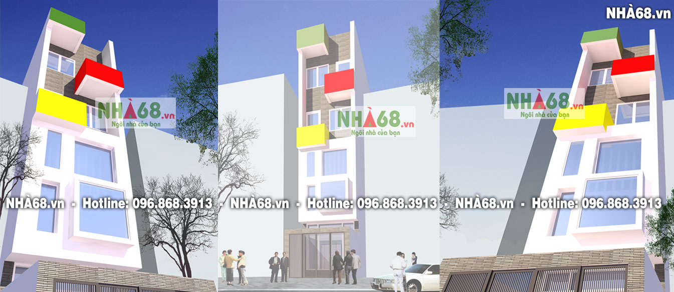 Thiết kế nhà phố 5 tầng | 3,5m x 13m | Nhà 68