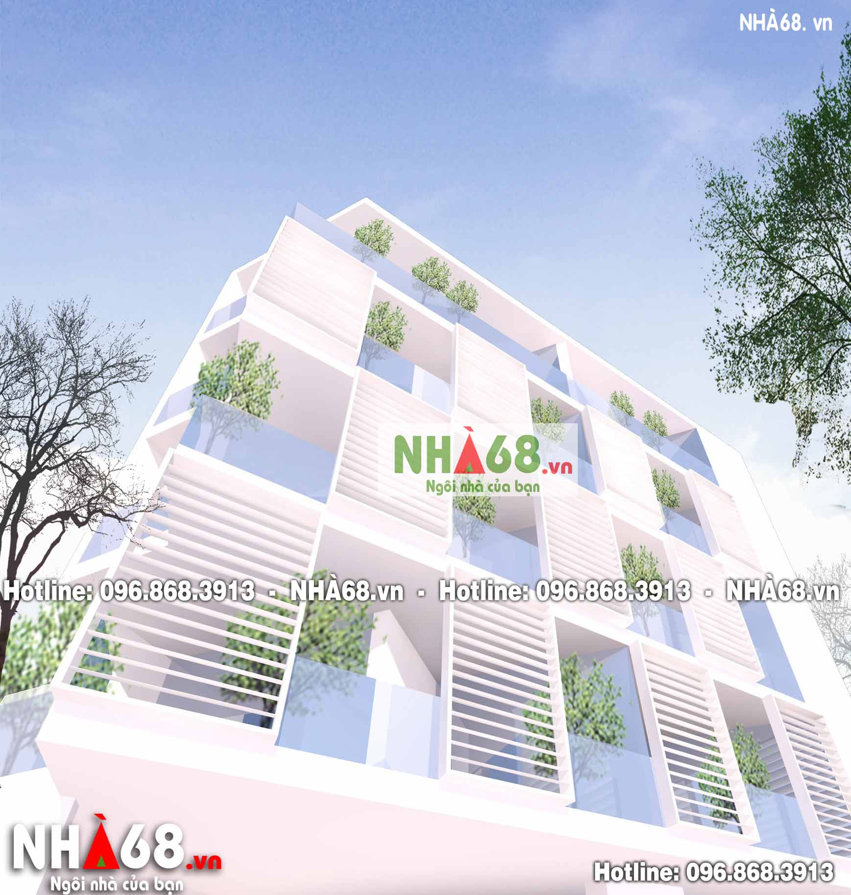 Thiết kế nhà phố 5 tầng diện tích 115m2 với mặt tiền rộng 12m