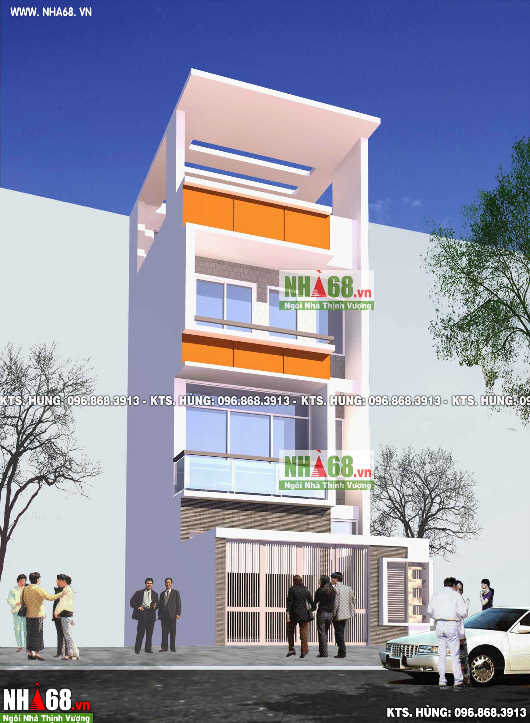 Thiết kế nh&agrave; phố tại quận Hai B&agrave; Trưng, H&agrave; Nội, k&iacute;ch thước 5m x 15m