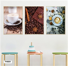 Mẫu tranh trang trí canvas không qian quán cafe | FAB20