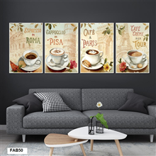 Mẫu tranh trang trí canvas quán cafe | FAB50
