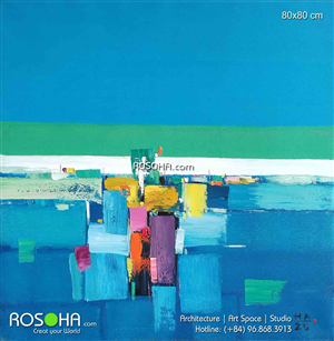 Abstract paintings | Tranh trừu tượng nghệ thật 80x80cm