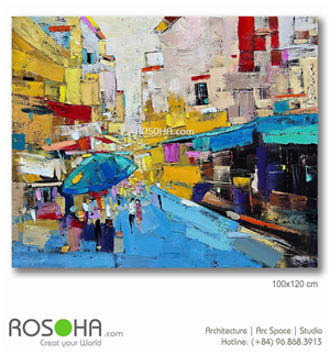 Art paintings | Street paintings | Tranh phố 100x120cm 2