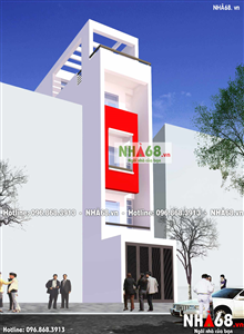 Mẫu nhà phố 4,5 tầng | 3m x 13m | NP68-003