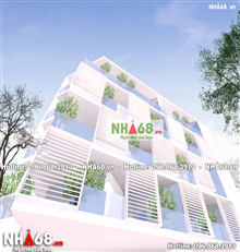 Thiết kế nhà phố 5 tầng diện tích 115m2 với mặt tiền rộng 12m | Nhà 68